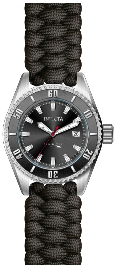 Invicta Pro Diver Herrklocka 26024 Svart/Textil Ø46 mm - Invicta