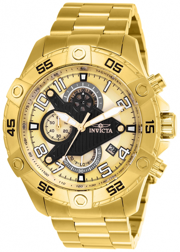 Invicta Herrklocka 26098 Guld/Gulguldtonat stål Ø48 mm
