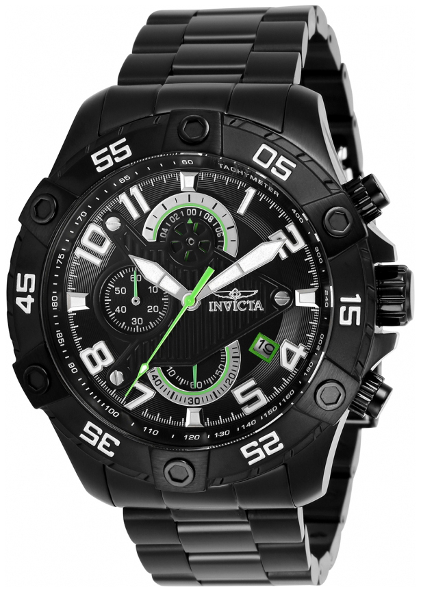 Invicta Herrklocka 26101 Svart/St&aring;l &Oslash;48 mm