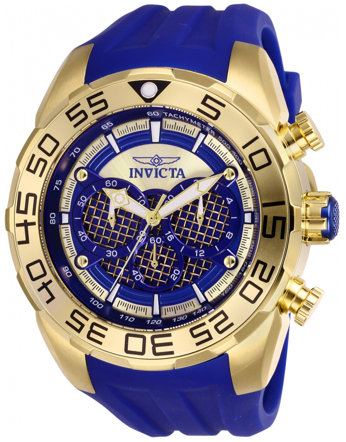 Invicta Herrklocka 26302 Speedway Blå/Gummi Ø50 mm
