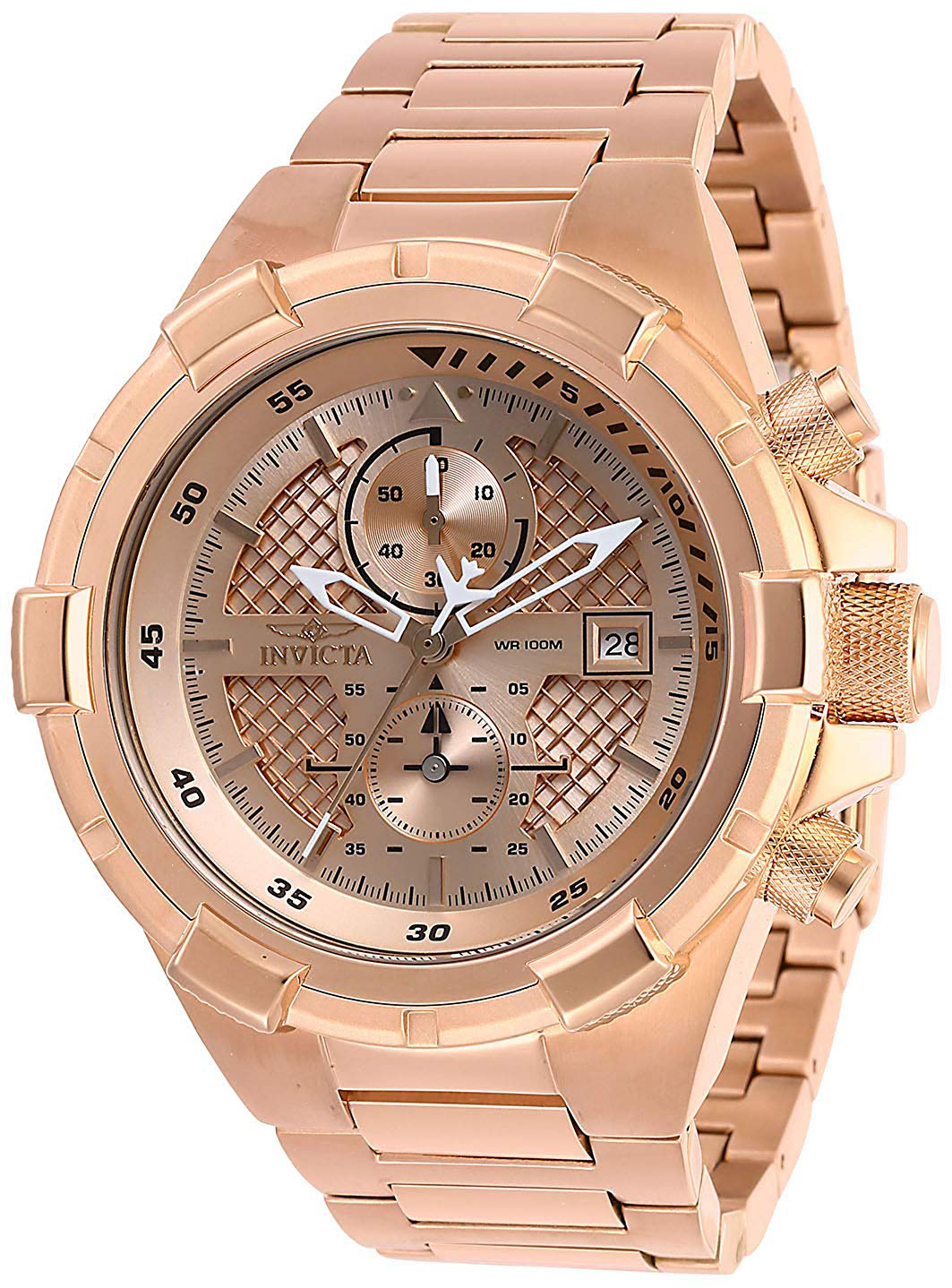 Invicta Herrklocka 28128 Aviator Roséguldstonad/Roséguldstonat - Invicta