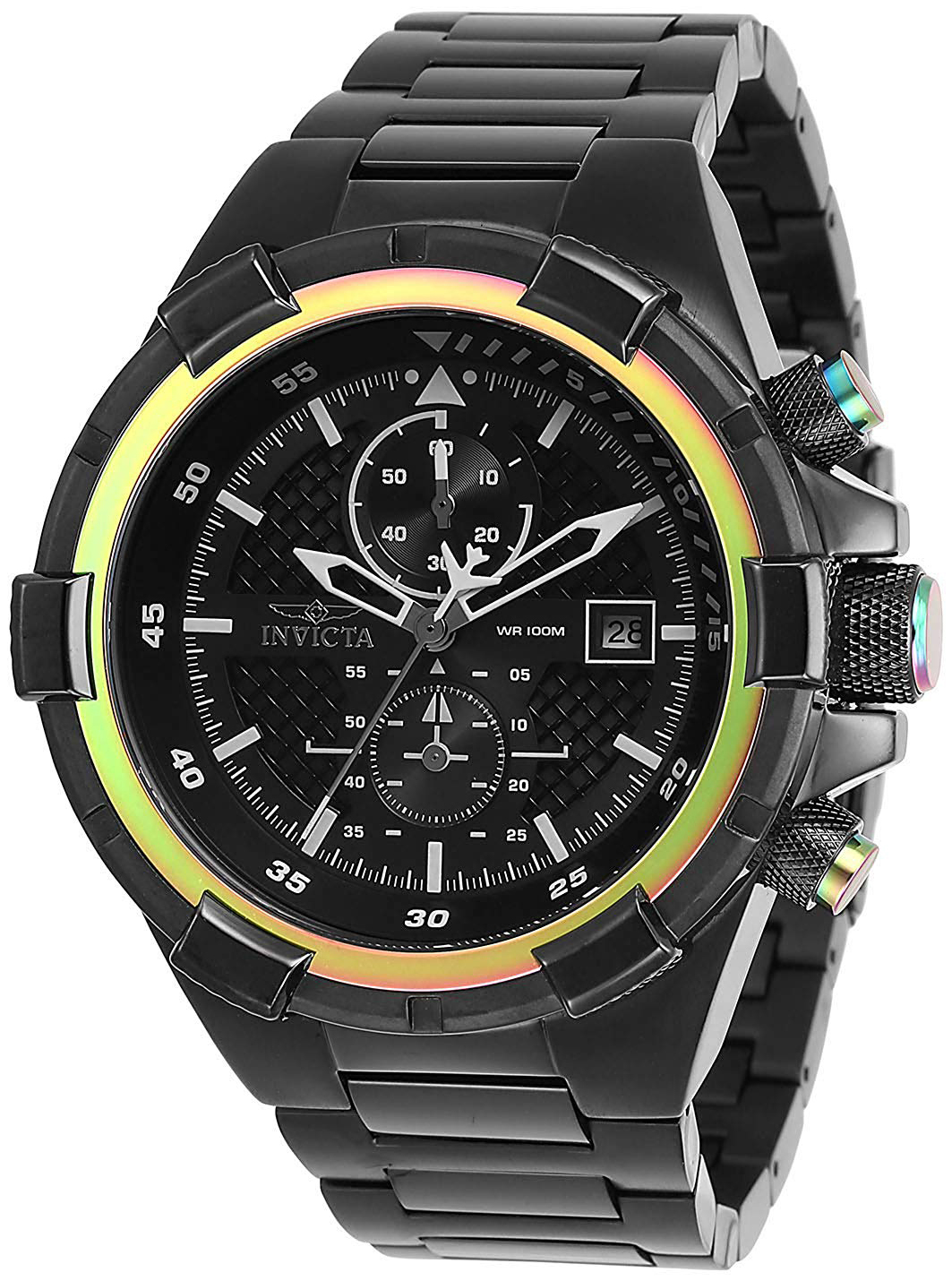Invicta Herrklocka 28131 Aviator Svart/Stål Ø50.5 mm