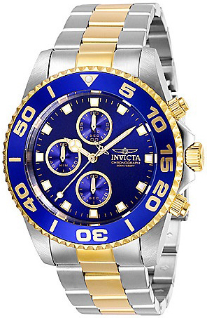 Invicta Herrklocka 28692 Pro Diver Blå/Gulguldtonat stål Ø43 mm - Invicta
