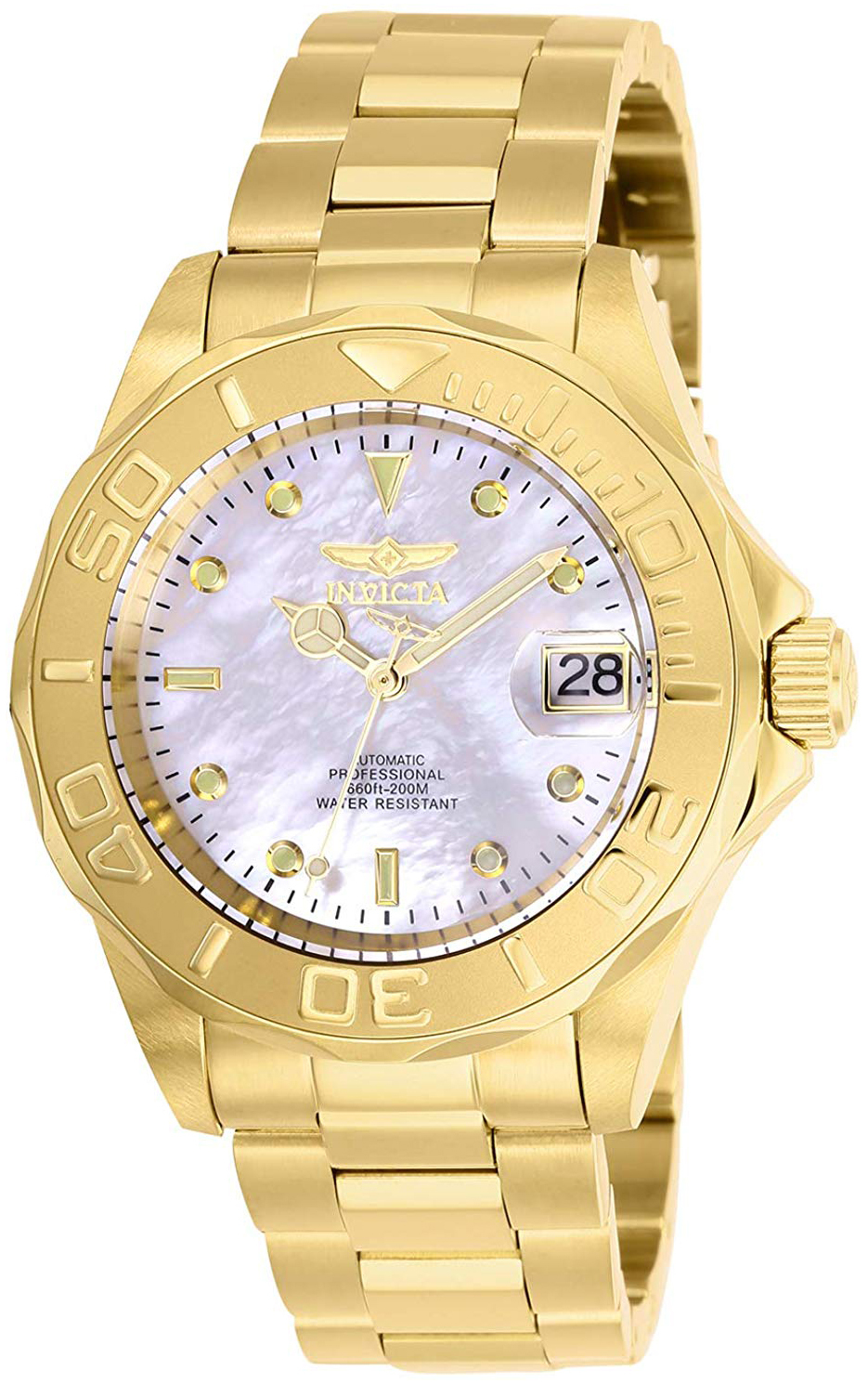 Invicta Herrklocka 28694 Pro Diver Vit/Gulguldtonat st&aring;l &Oslash;40 mm