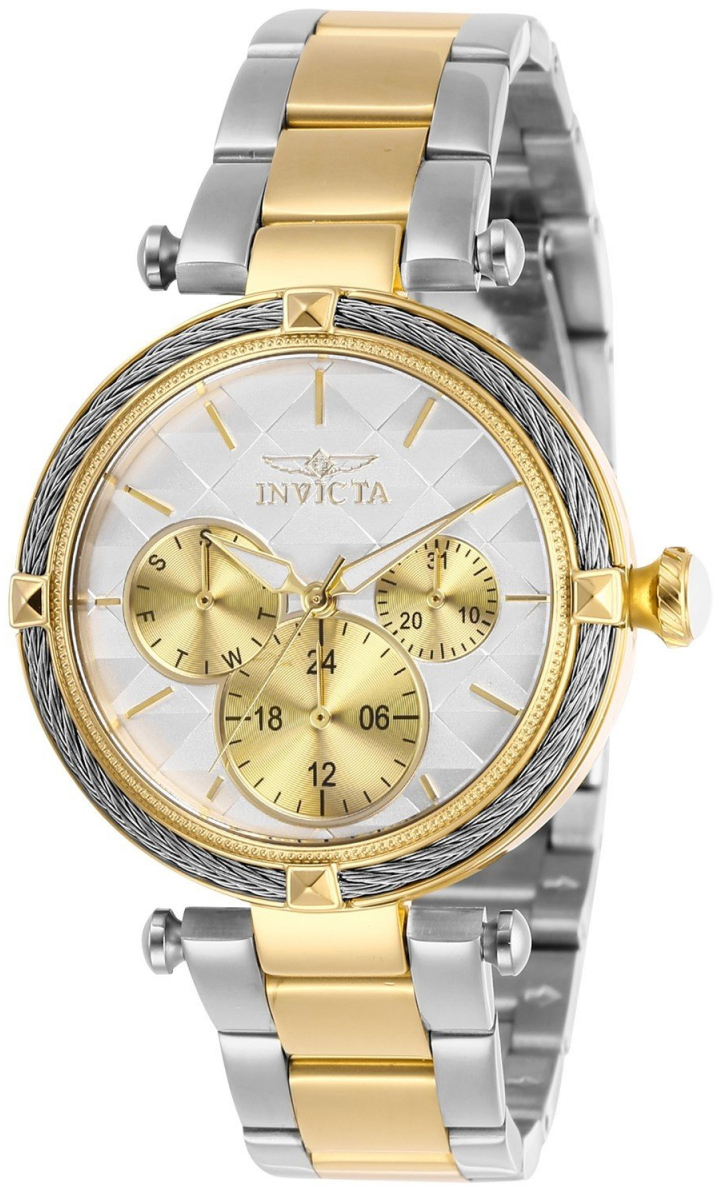 Invicta Damklocka 28960 Bolt Vit/Gulguldtonat stål Ø36.5 mm - Invicta