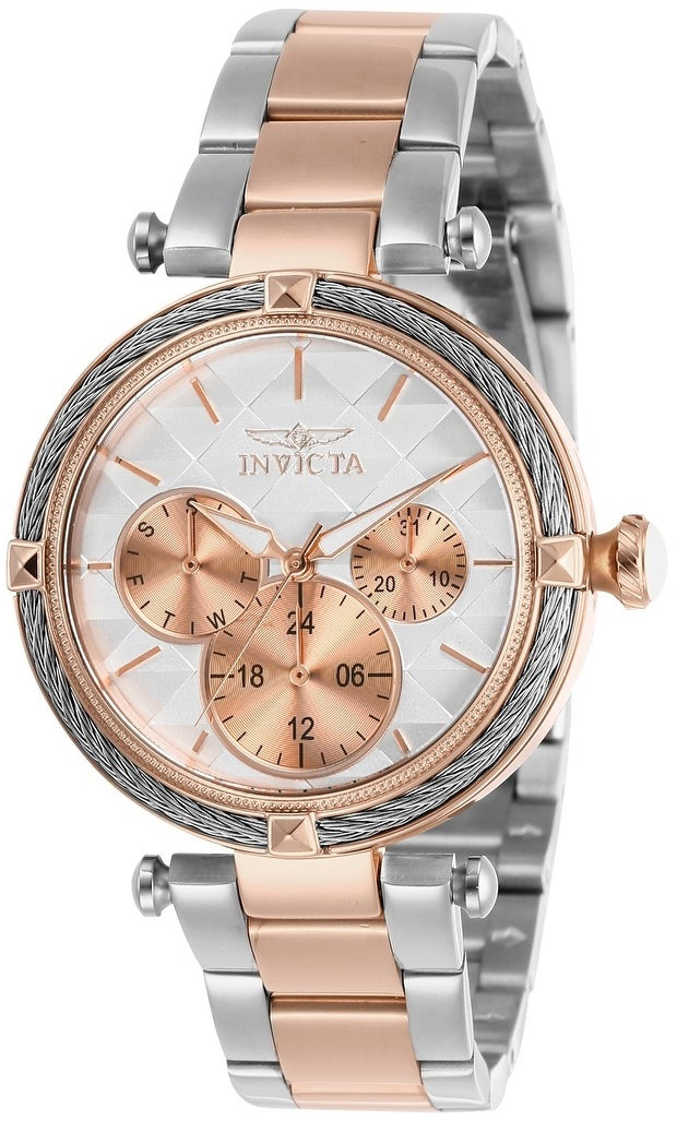 Invicta Damklocka 28962 Bolt Vit/Roséguldstonat stål Ø36.5 mm - Invicta