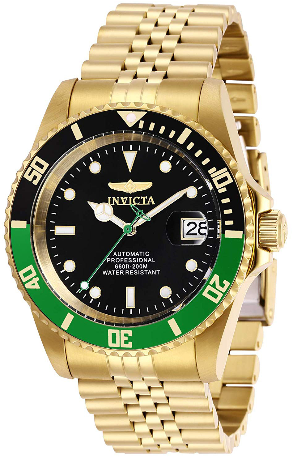 Invicta Herrklocka 29184 Pro Diver Svart/Gulguldtonat stål Ø42 mm - Invicta