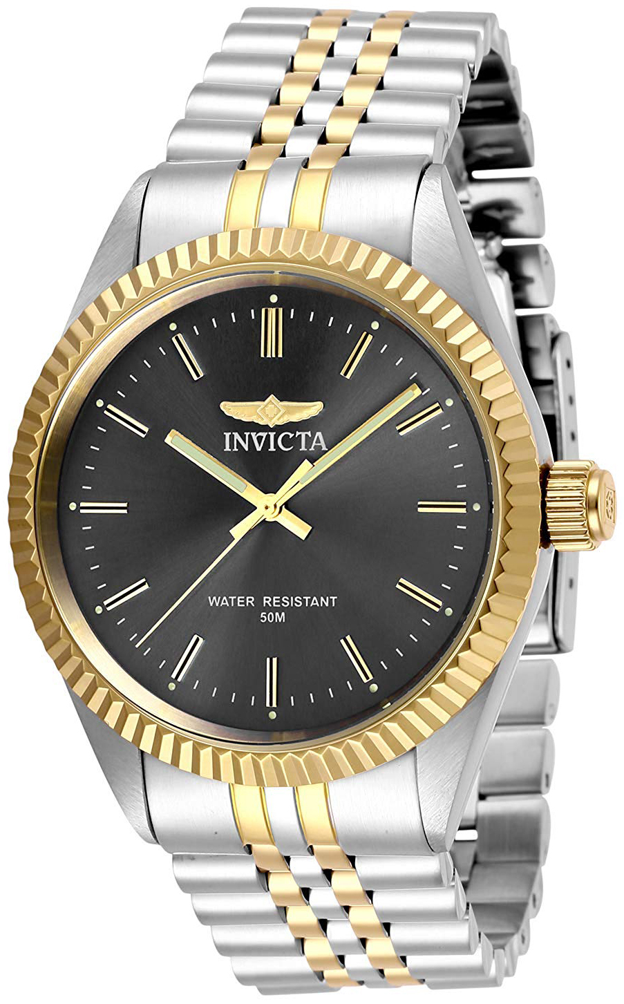 Invicta Herrklocka 29377 Specialty Gr&aring;/Gulguldtonat st&aring;l &Oslash;43 mm