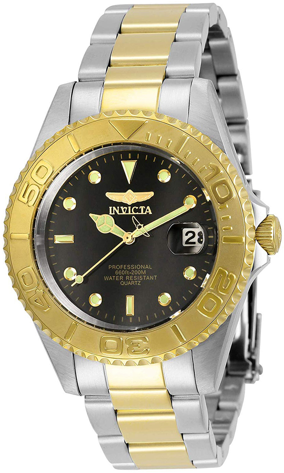 Invicta Herrklocka 29941 Pro Diver Svart/Gulguldtonat st&aring;l &Oslash;37.5 mm