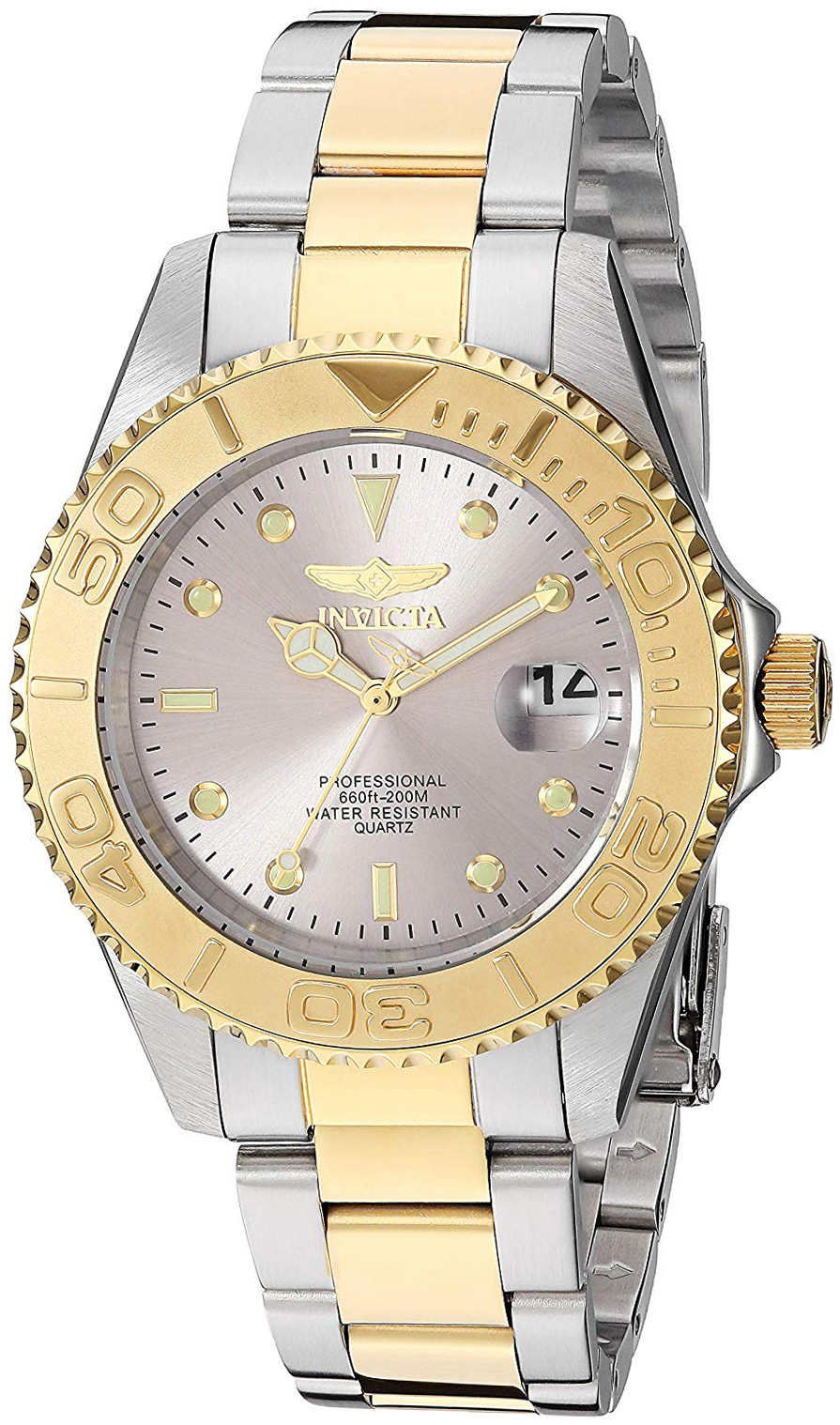 Invicta Herrklocka 29943 Pro Diver Gr&aring;/Gulguldtonat st&aring;l &Oslash;37.5 mm