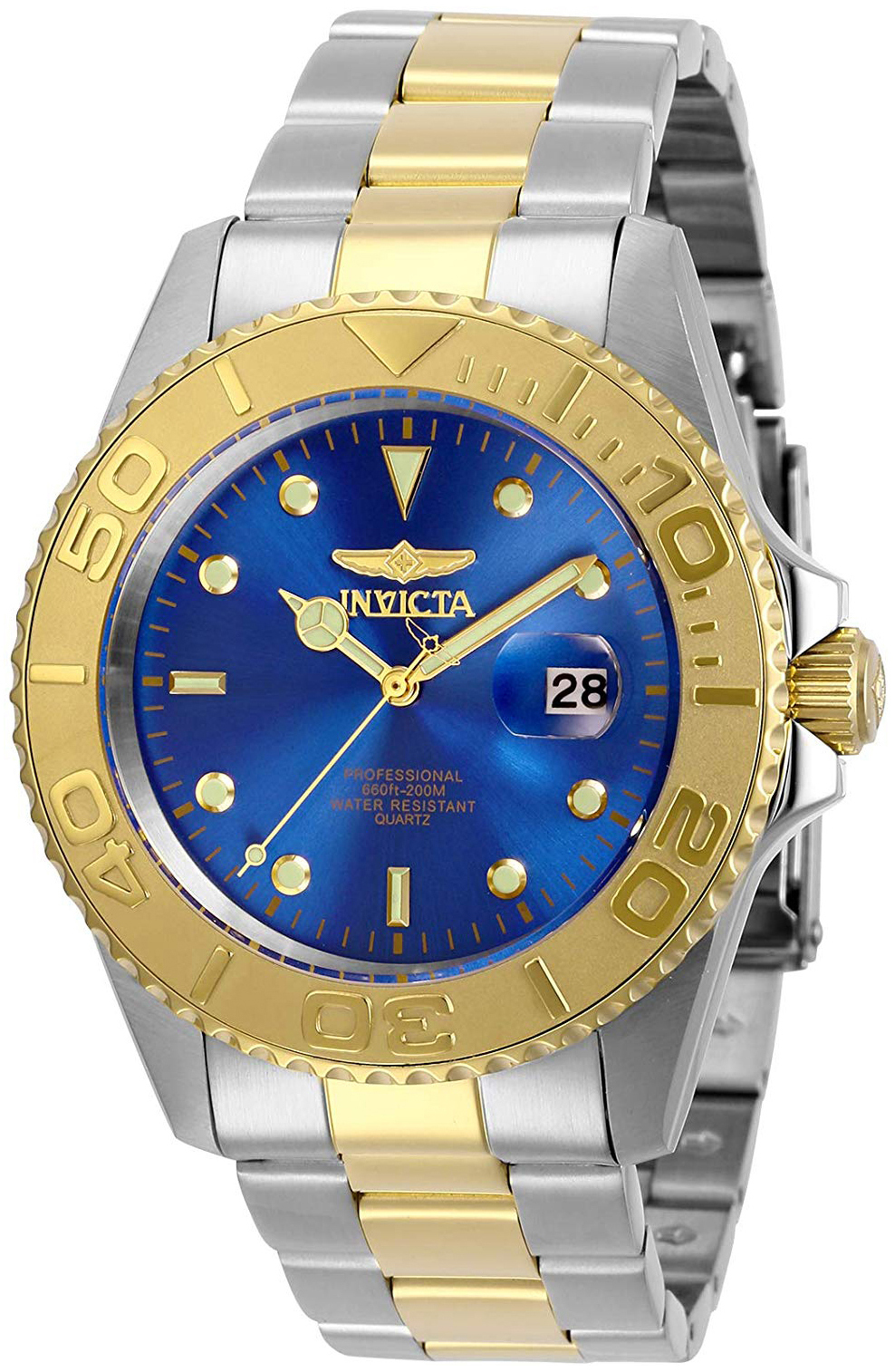Invicta Herrklocka 29949 Pro Diver Bl&aring;/Gulguldtonat st&aring;l &Oslash;43 mm