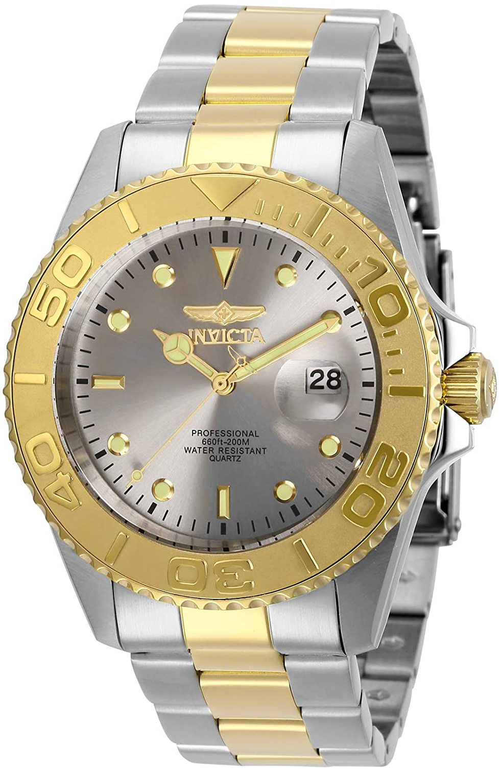 Invicta Herrklocka 29950 Pro Diver Gr&aring;/Gulguldtonat st&aring;l &Oslash;43 mm