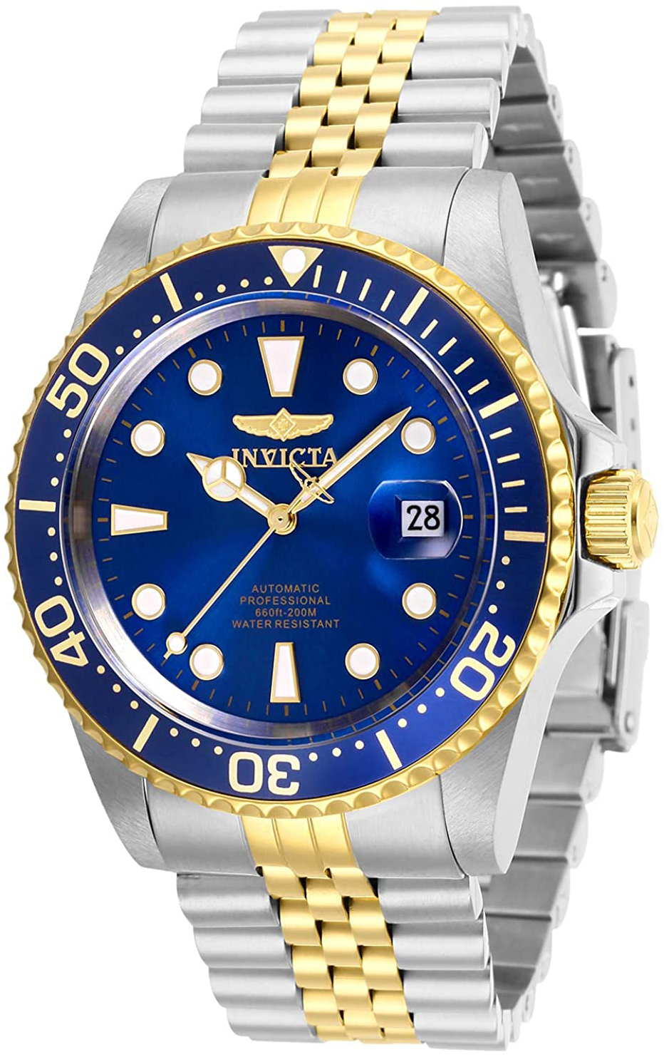 Invicta Herrklocka 30093 Pro Diver Blå/Gulguldtonat stål Ø42 mm - Invicta