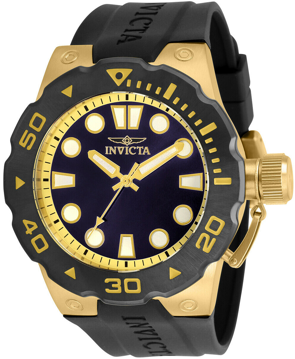 Invicta Herrklocka 30721 Bl&aring;/Gummi &Oslash;51 mm