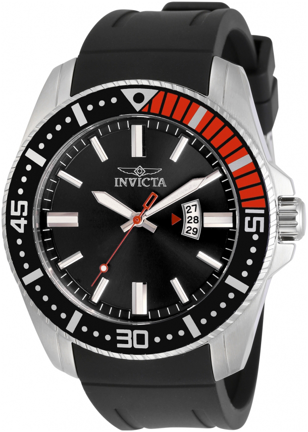 Invicta Herrklocka 30742 Svart/Gummi &Oslash;48 mm
