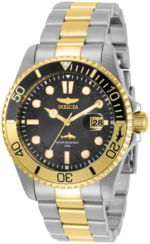Invicta Herrklocka 30944 Svart/Gulguldtonat stål Ø43 mm - Invicta