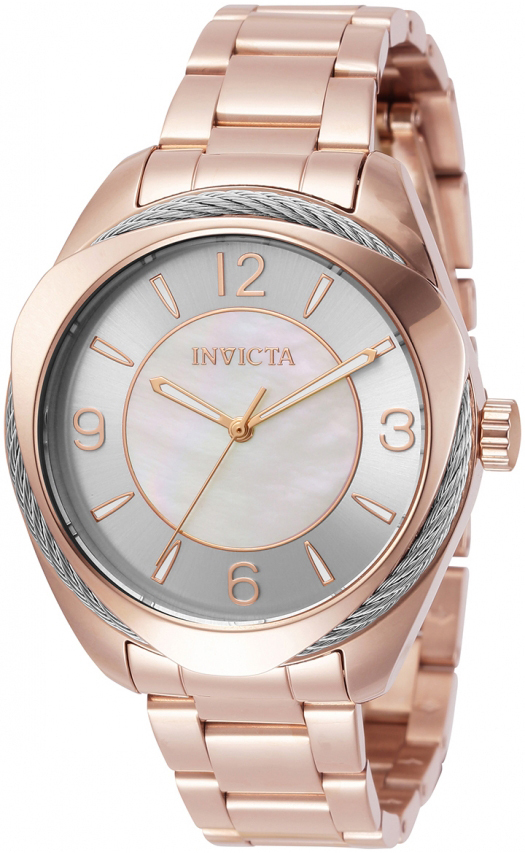 Invicta Damklocka 31221 Silverfärgad/Roséguldstonat stål Ø38 mm - Invicta