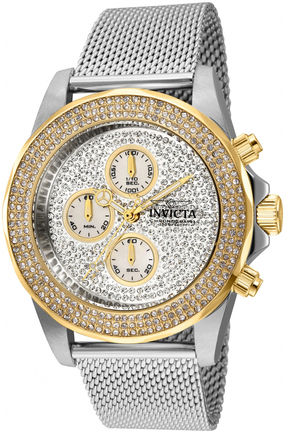 Invicta Herrklocka 31568 Kristallinfattad/Stål Ø43 mm
