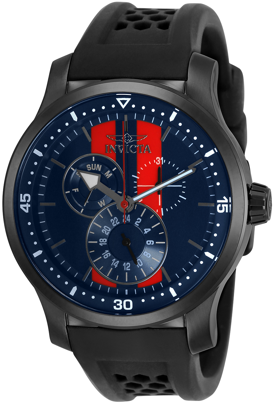 Invicta Herrklocka 34036 S1 Rally Blå/Gummi Ø45 mm