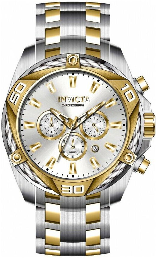 Invicta Herrklocka 34126 Silverfärgad/Gulguldtonat stål Ø50 mm - Invicta