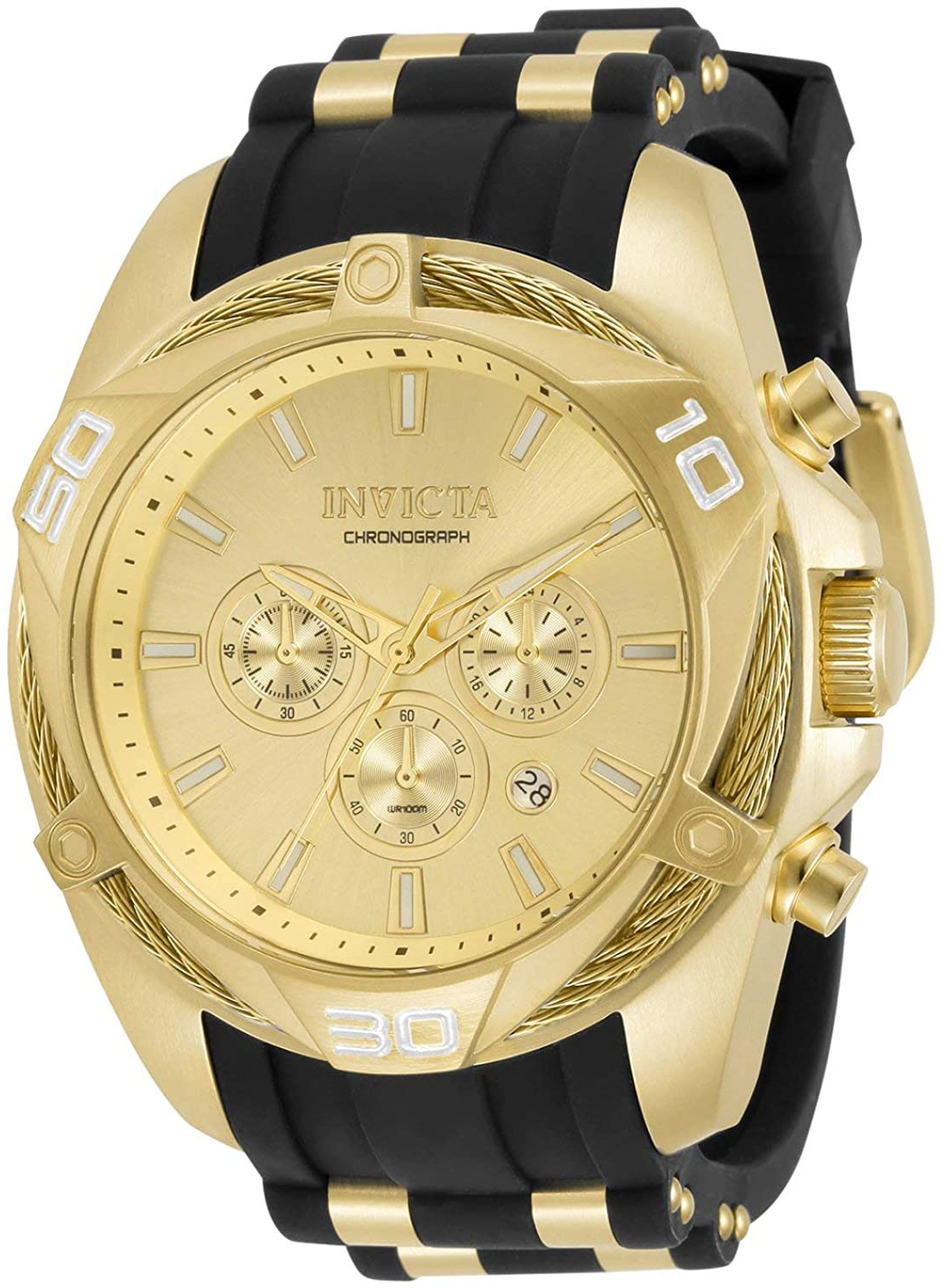 Invicta Herrklocka 34142 Bolt Guld/Gulguldtonat stål Ø50 mm - Invicta