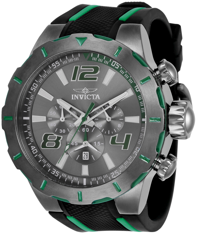 Invicta Herrklocka 35737 S1 Rally Grå/Gummi Ø52 mm - Invicta