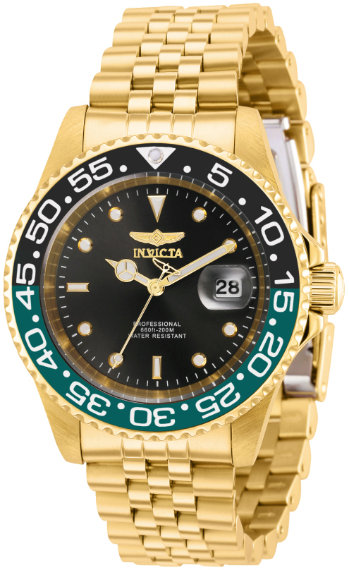 Invicta Herrklocka 36043 Pro Diver Svart/Gulguldtonat stål Ø40 mm - Invicta