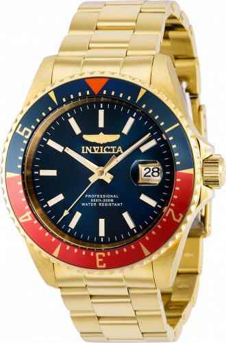 Invicta Herrklocka 36792 Pro Diver Blå/Gulguldtonat stål Ø44 mm - Invicta