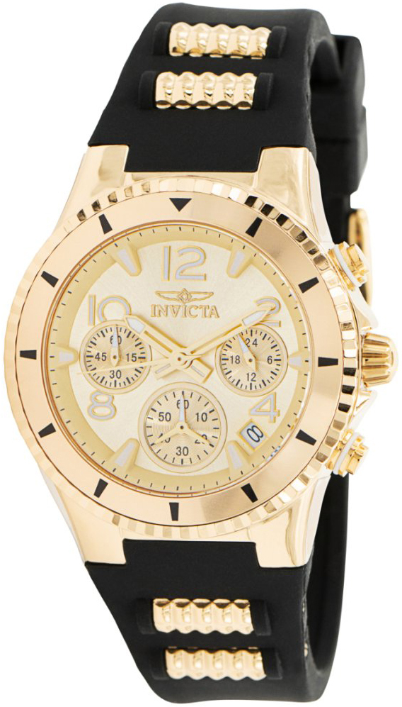 Invicta Damklocka 36909 Blu Guld/Gulguldtonat stål Ø39 mm