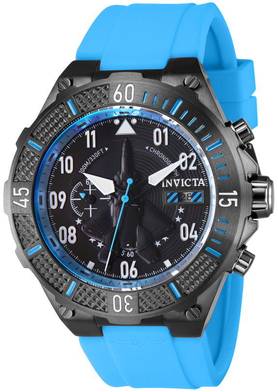 Invicta Herrklocka 39898 Aviator Svart/Gummi Ø50 mm - Invicta