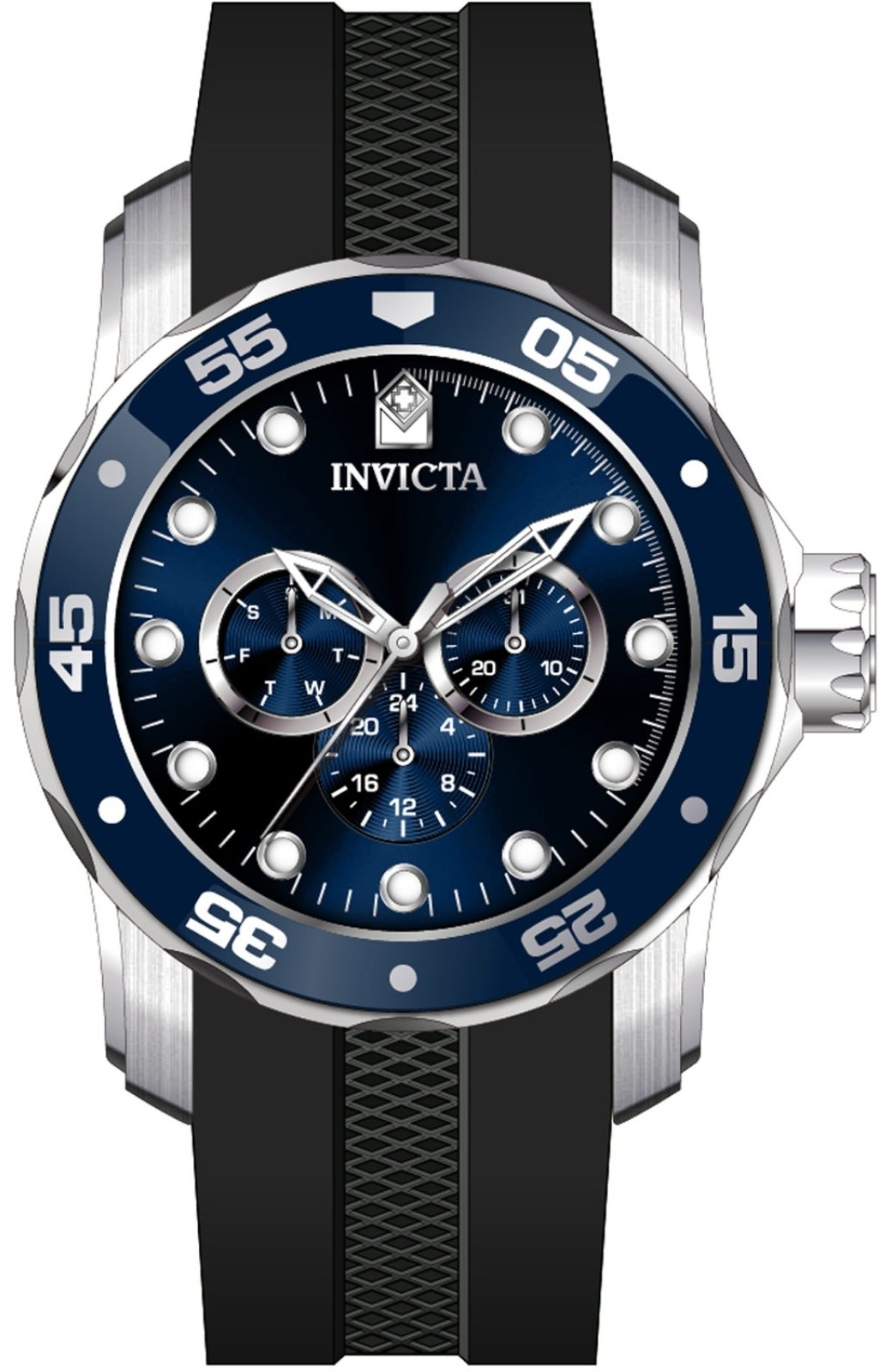 Invicta Herrklocka 45722 Pro Diver Scuba Blå/Gummi Ø48 mm - Invicta
