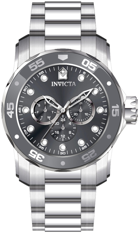 Invicta Herrklocka 45723 Pro Diver Grå/Stål Ø48 mm - Invicta
