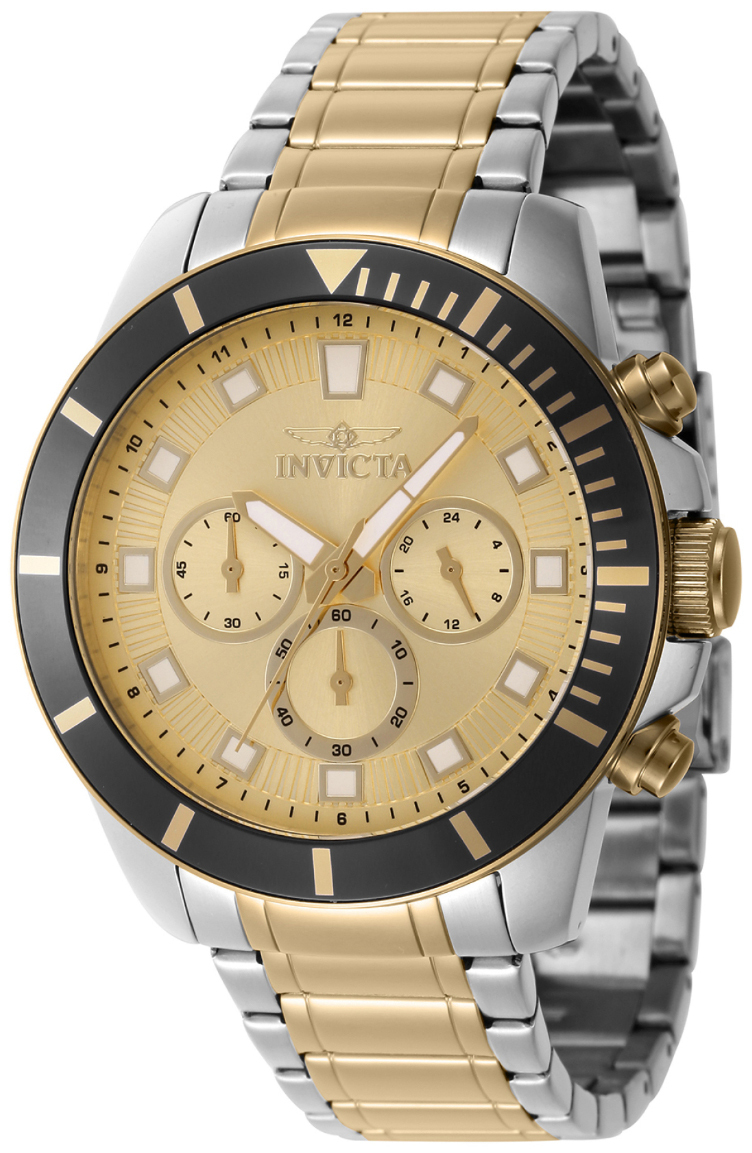 Invicta Herrklocka 46049 Pro Diver Guld/Gulguldtonat stål Ø45 mm - Invicta