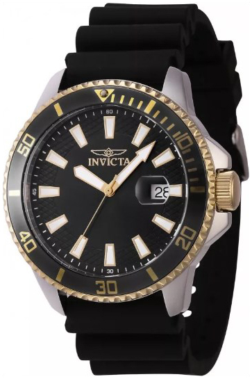 Invicta Herrklocka 46132 Pro Diver Svart/Gummi Ø45 mm - Invicta