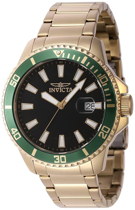 Invicta Herrklocka 46138 Pro Diver Svart/Gulguldtonat stål Ø45 mm - Invicta