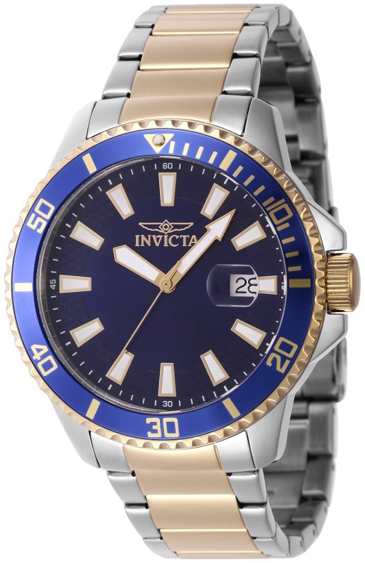Invicta Herrklocka 46142 Pro Diver Blå/Gulguldtonat stål Ø45 mm