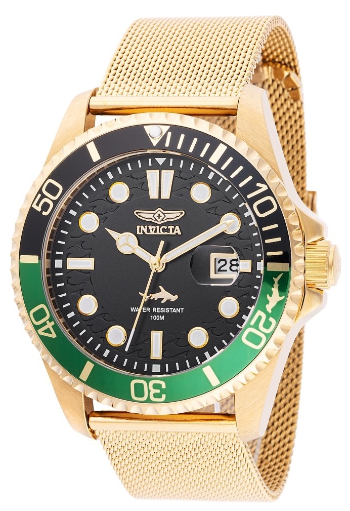Invicta Herrklocka 47179 Pro Diver Svart/Guldtonat st&aring;l &Oslash;43 mm