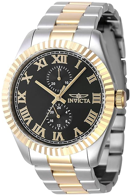 Invicta Herrklocka 47425 Specialty Svart/Gulguldtonat stål Ø43 mm