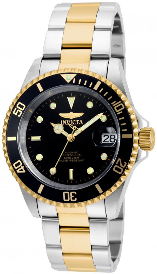 Invicta Herrklocka 8927OBXL Pro Diver Svart/Gulguldtonat stål Ø43 mm - Invicta