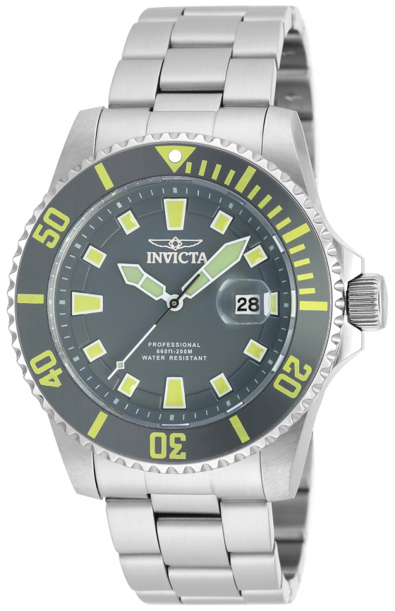 Invicta Pro Diver Herrklocka 90193 Grå/Stål Ø44 mm - Invicta