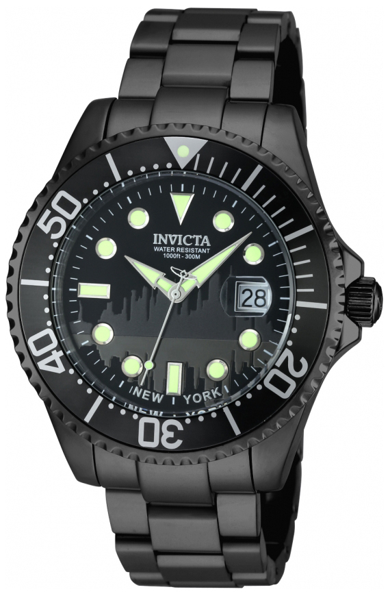 Invicta Pro Diver Herrklocka 90287 Svart/Stål Ø47 mm - Invicta