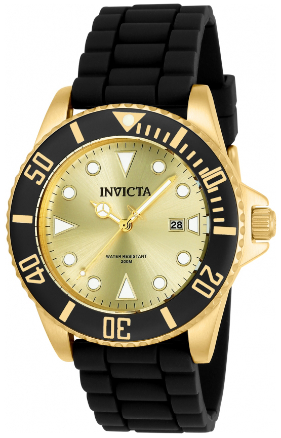 Invicta Pro Diver Herrklocka 90302 Gulguldstonad/Gummi Ø44 mm - Invicta