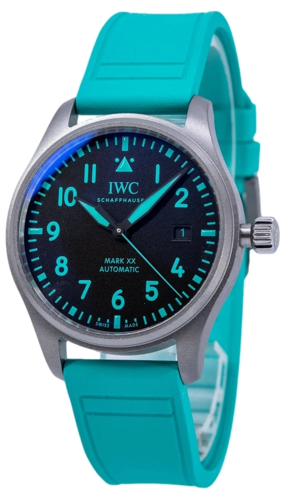 IWC Herrklocka IW328210 Pilots Svart/Gummi Ø40 mm - IWC