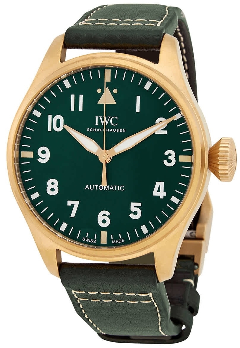 IWC Herrklocka IW329702 Big Pilot Grön/Läder Ø43 mm - IWC