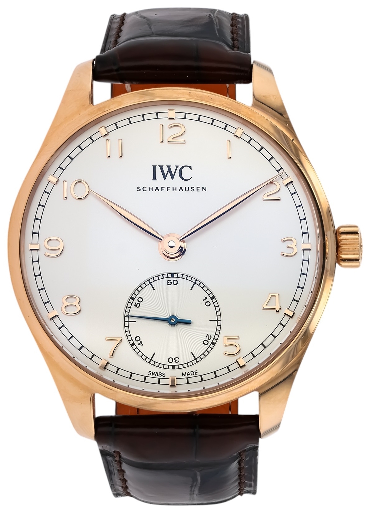 IWC Herrklocka IW358306 Portugieser Silverfärgad/Läder Ø40.4 mm - IWC