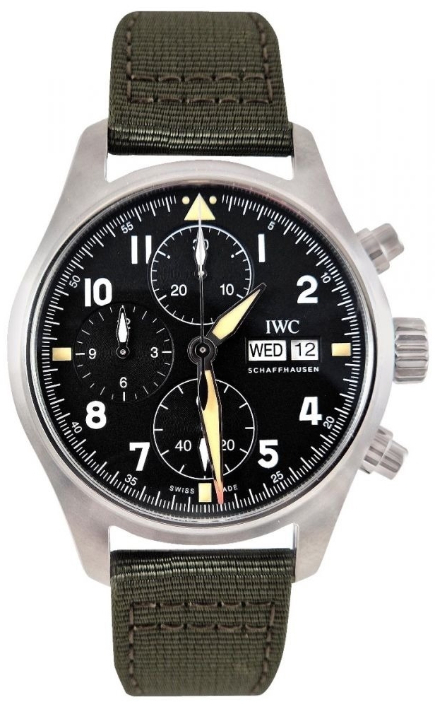 IWC Herrklocka IW387901 Pilots Spitfire Svart/Läder Ø41 mm - IWC