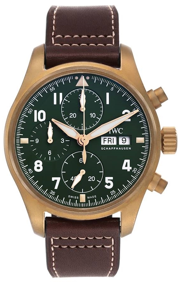 IWC Herrklocka IW387902 Pilots Spitfire Grön/Läder Ø41 mm - IWC