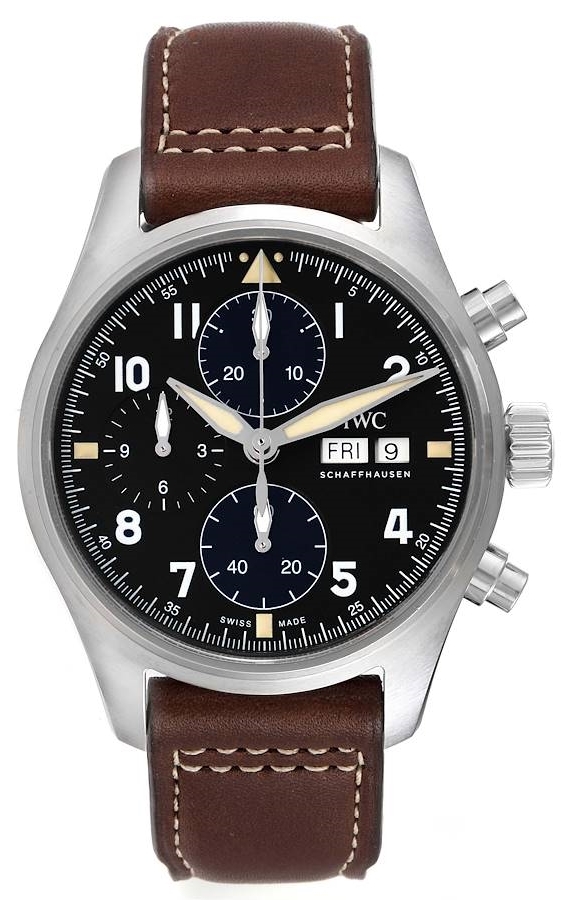 IWC Herrklocka IW387903 Pilots Spitfire Svart/Läder Ø41 mm - IWC