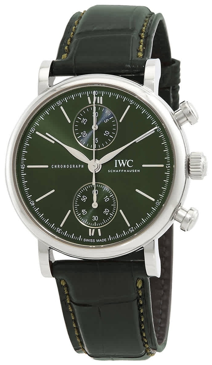 IWC Herrklocka IW391405 Portofino Grön/Läder Ø39 mm - IWC
