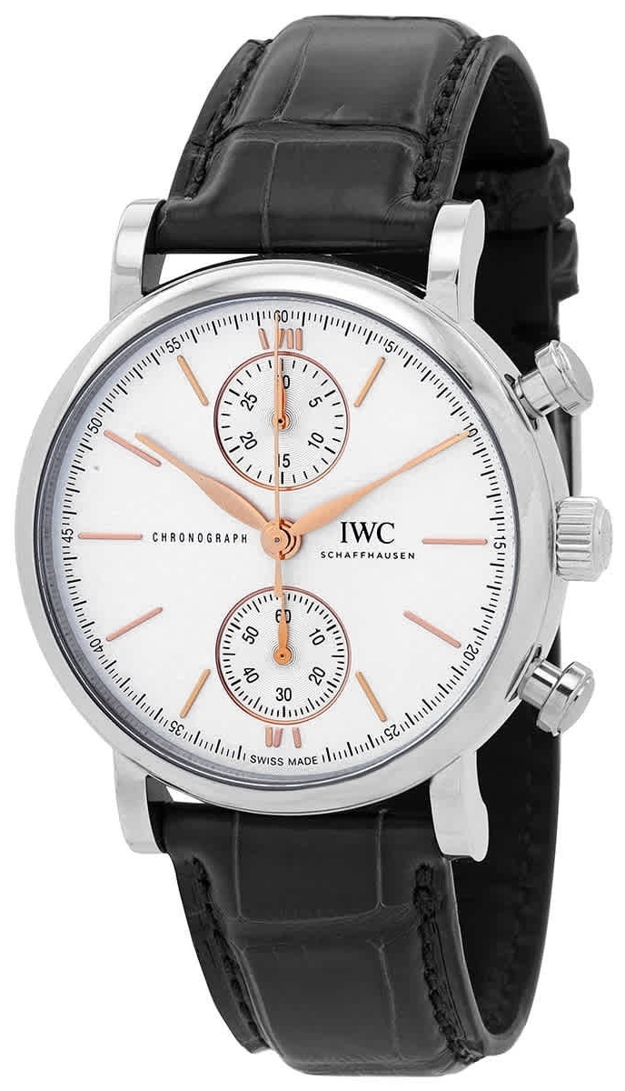 IWC Herrklocka IW391406 Portofino Silverfärgad/Läder Ø39 mm - IWC